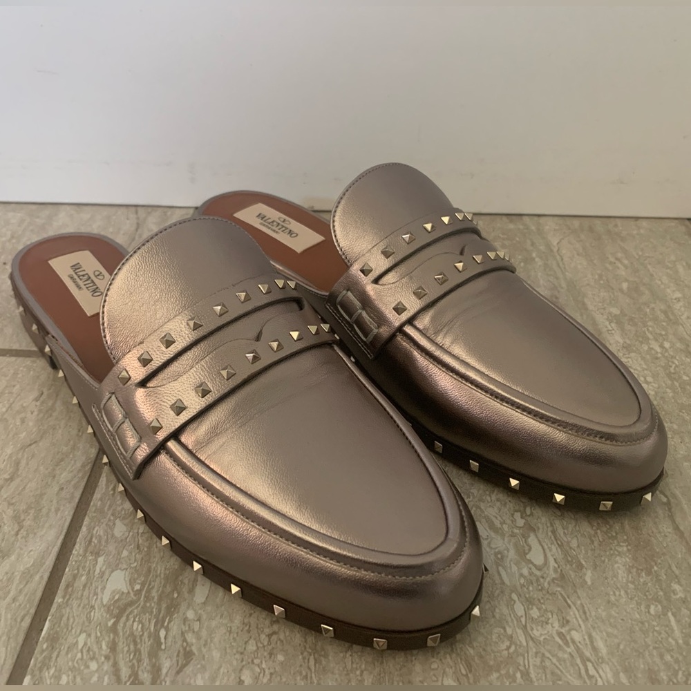 Valentino Garavani Mule in Argento - Size 39 - Never Worn with Original Box